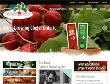 Tablet Screenshot of growingchefsontario.ca